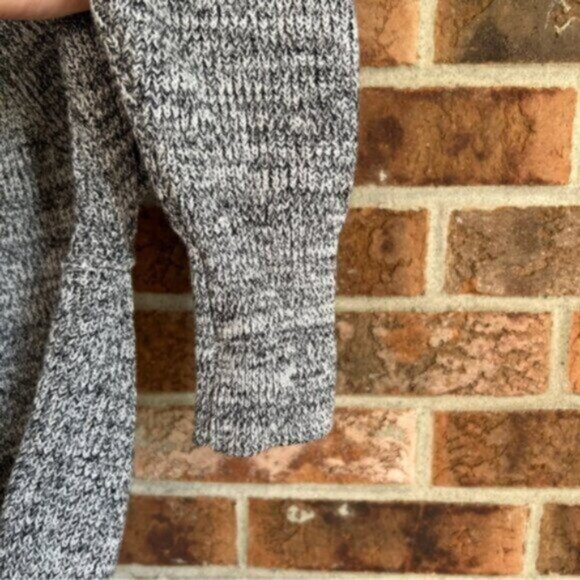 Free People Cotton  Too Good Pullover Sweater Black Heathered  EUC XS - Picture 5 of 12